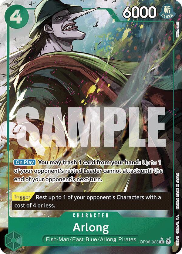 Arlong (Full Art) OP06-023 card from Premium Booster -The Best-