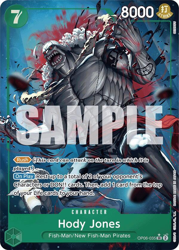 Hody Jones (Alternate Art) OP06-035 card from Premium Booster -The Best-