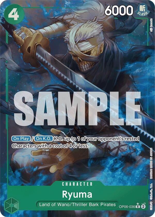 Ryuma (Full Art) OP06-036 card from Premium Booster -The Best-