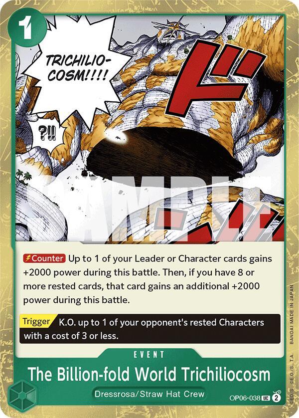 The Billion-fold World Trichiliocosm (Jolly Roger Foil) OP06-038 card from Premium Booster -The Best-