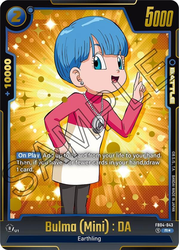 Bulma (Mini) : DA (Alternate Art) FB04-043 card from Ultra Limit