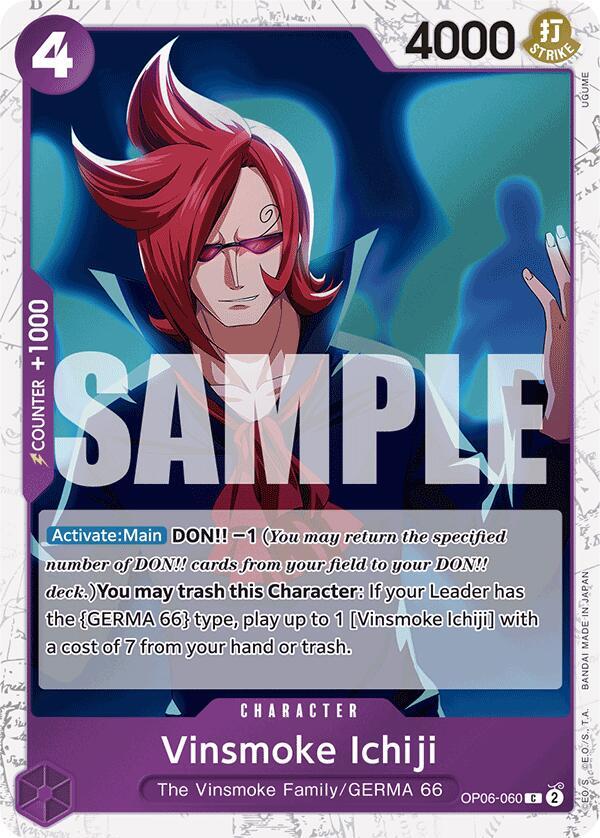Vinsmoke Ichiji (Jolly Roger Foil) OP06-060 card from Premium Booster -The Best-