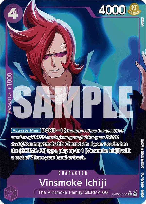 Vinsmoke Ichiji (Full Art) OP06-060 card from Premium Booster -The Best-