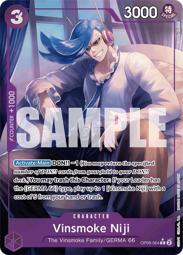 Vinsmoke Niji (Full Art) OP06-064 card from Premium Booster -The Best-
