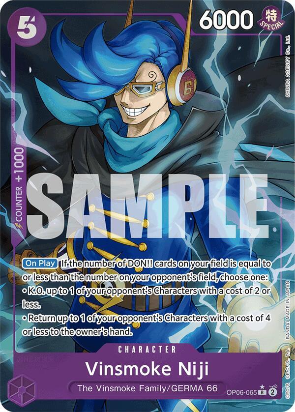 Vinsmoke Niji (Alternate Art) OP06-065 card from Premium Booster -The Best-