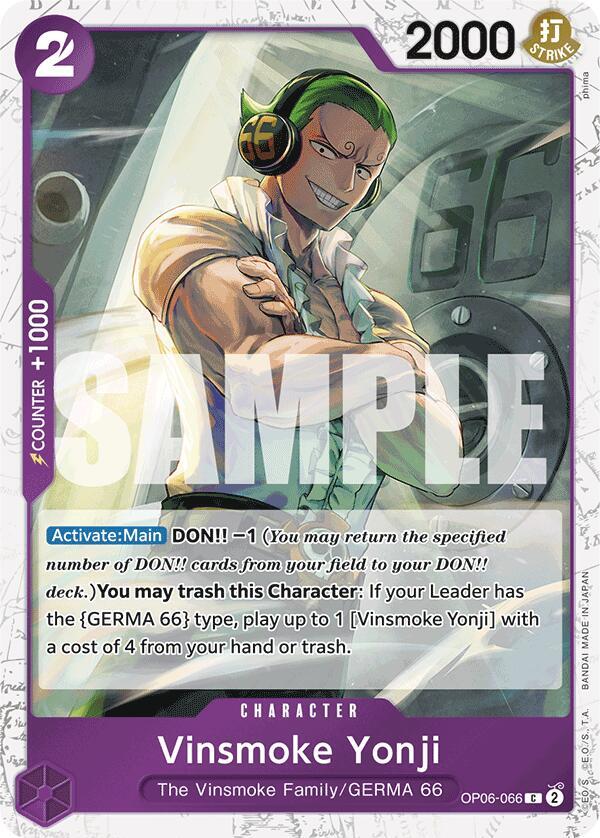 Vinsmoke Yonji (Jolly Roger Foil) OP06-066 card from Premium Booster -The Best-