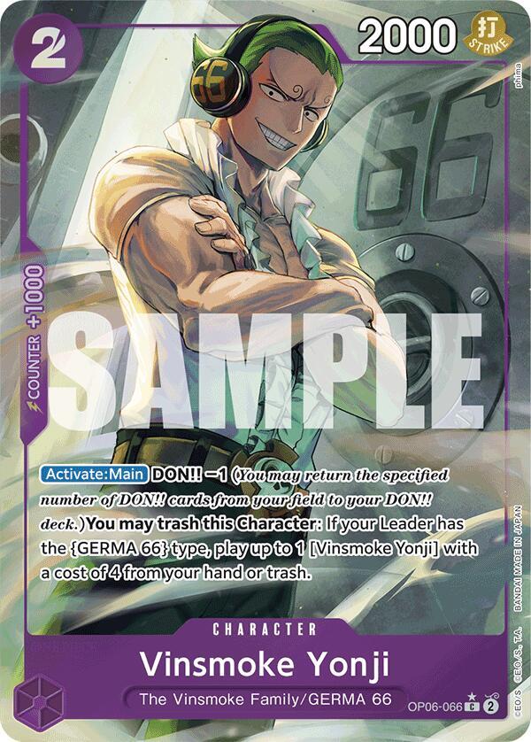 Vinsmoke Yonji (Full Art) OP06-066 card from Premium Booster -The Best-