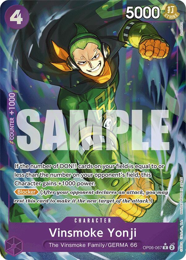 Vinsmoke Yonji (Full Art) OP06-067 card from Premium Booster -The Best-