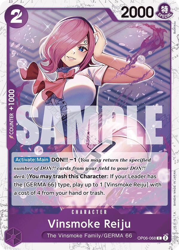 Vinsmoke Reiju (Jolly Roger Foil) OP06-068 card from Premium Booster -The Best-