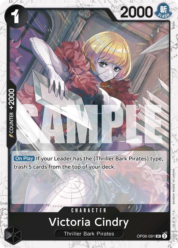 Victoria Cindry (Jolly Roger Foil) OP06-091 card from Premium Booster -The Best-