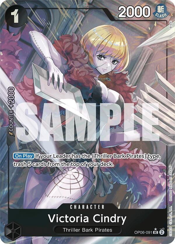 Victoria Cindry (Full Art) OP06-091 card from Premium Booster -The Best-