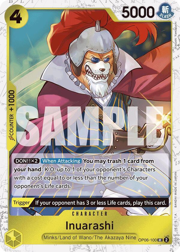 Inuarashi (Jolly Roger Foil) OP06-100 card from Premium Booster -The Best-