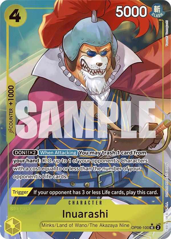 Inuarashi (Full Art) OP06-100 card from Premium Booster -The Best-