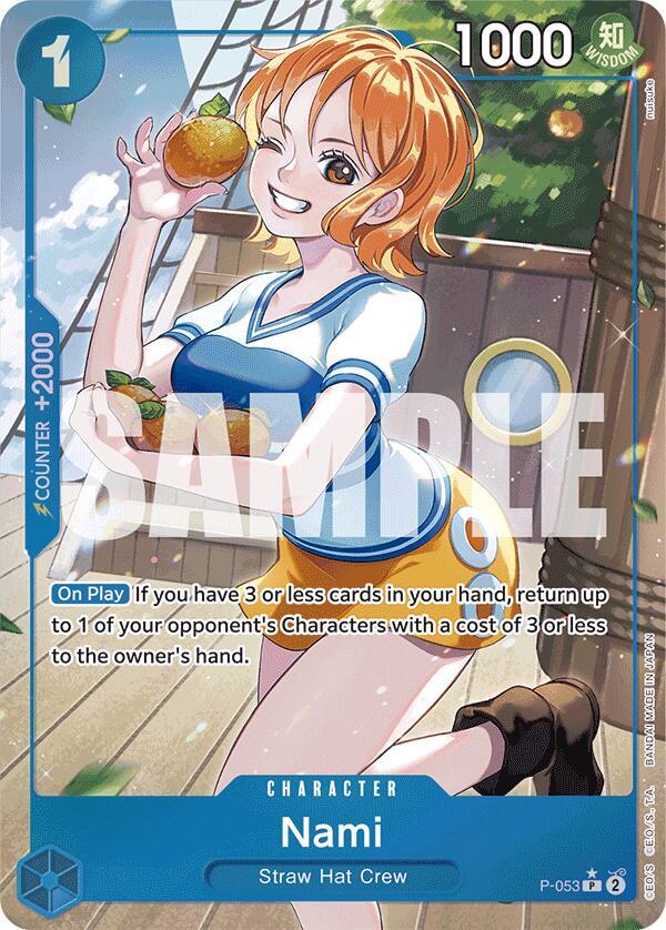 Nami (Full Art) P-053 card from Premium Booster -The Best-
