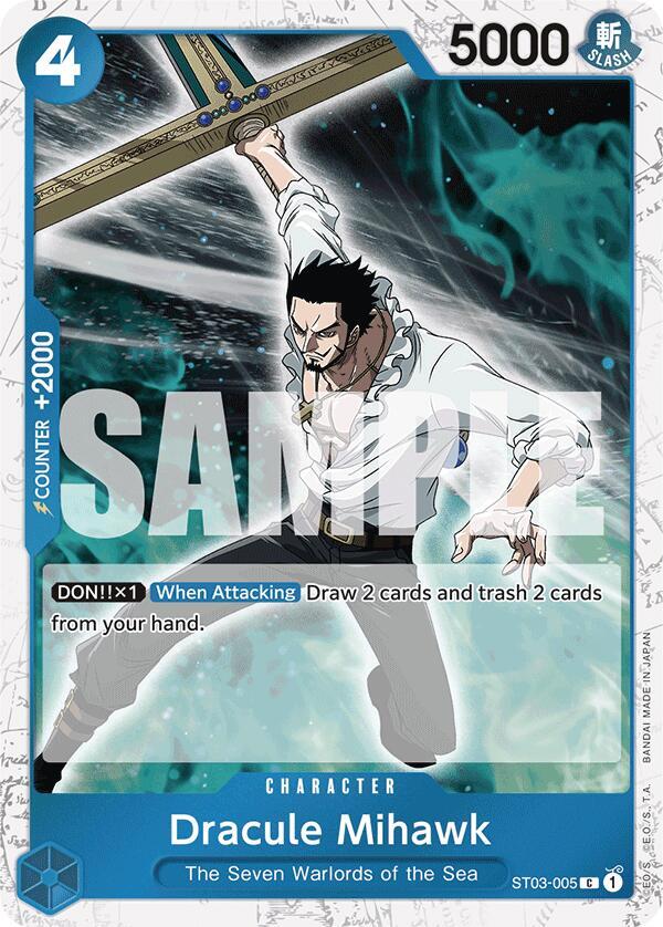 Dracule Mihawk (Jolly Roger Foil) ST03-005 card from Premium Booster -The Best-