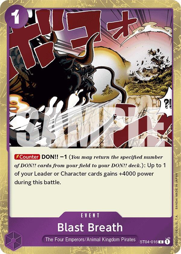 Blast Breath (Jolly Roger Foil) ST04-016 card from Premium Booster -The Best-