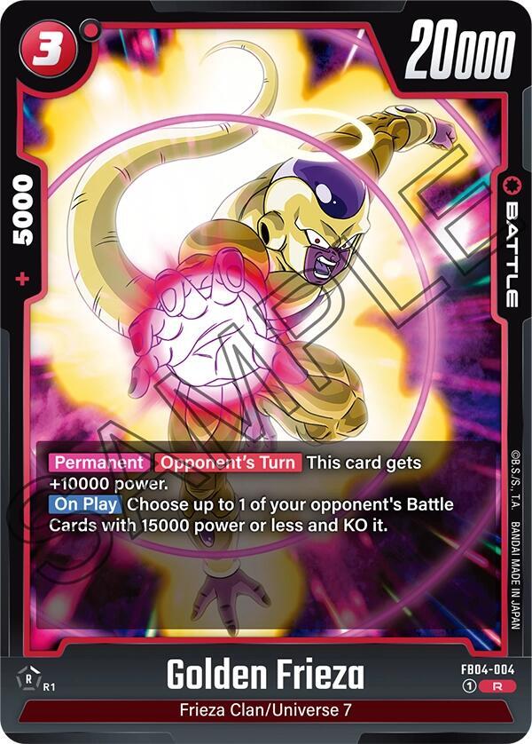 Golden Frieza FB04-004 card from Ultra Limit