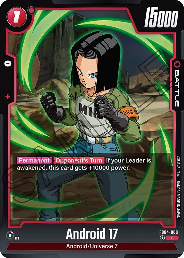 Android 17 FB04-009 card from Ultra Limit