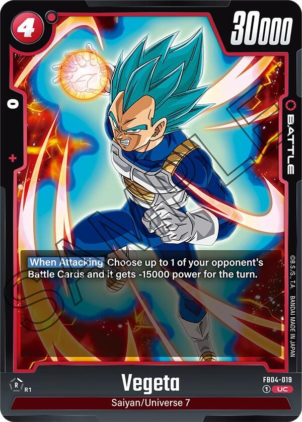Vegeta FB04-019 card from Ultra Limit