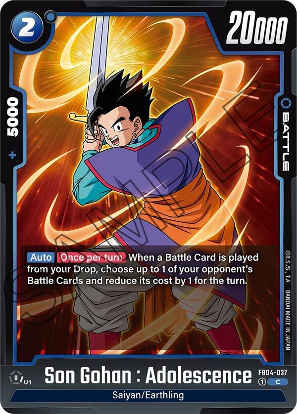 Son Gohan : Adolescence FB04-037 card from Ultra Limit