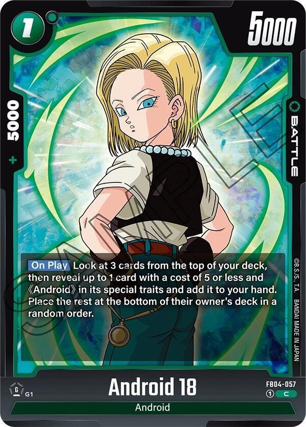 Android 18 FB04-057 card from Ultra Limit
