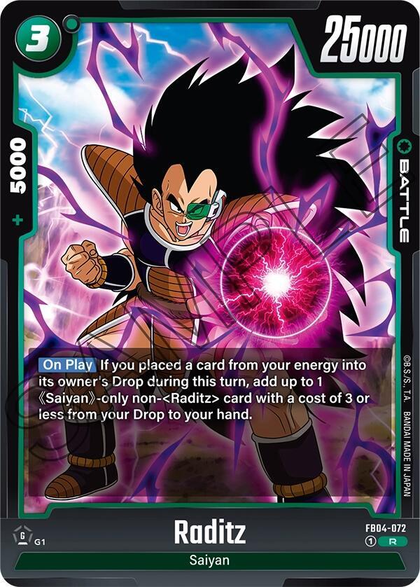 Raditz FB04-072 card from Ultra Limit