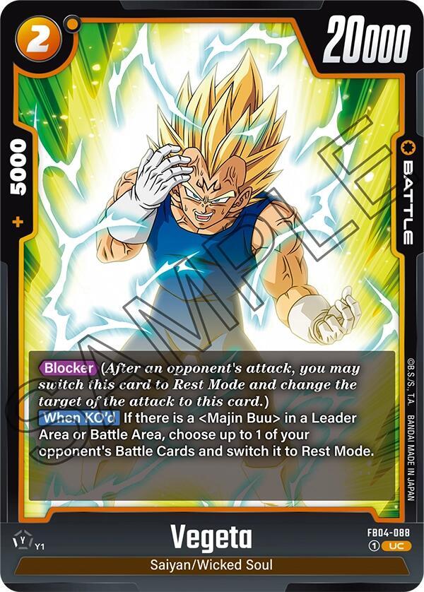 Vegeta FB04-088 card from Ultra Limit