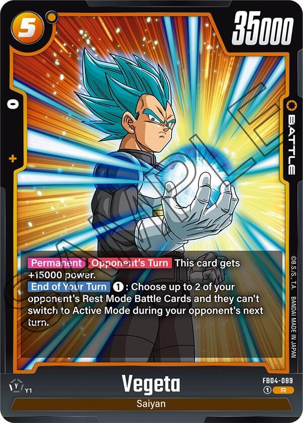Vegeta FB04-089 card from Ultra Limit