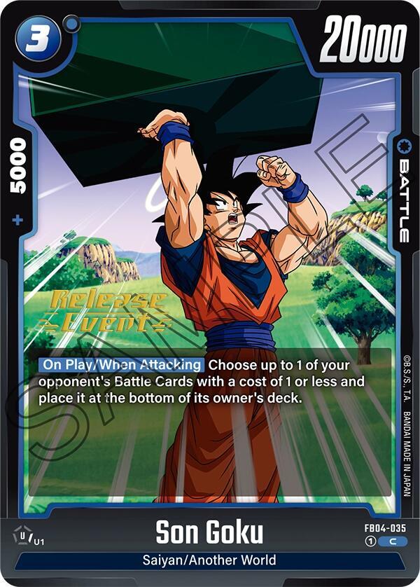 Son Goku FB04-035 card from Ultra Limit Release Event Cards