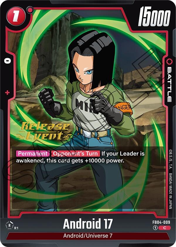 Android 17 FB04-009 card from Ultra Limit Release Event Cards