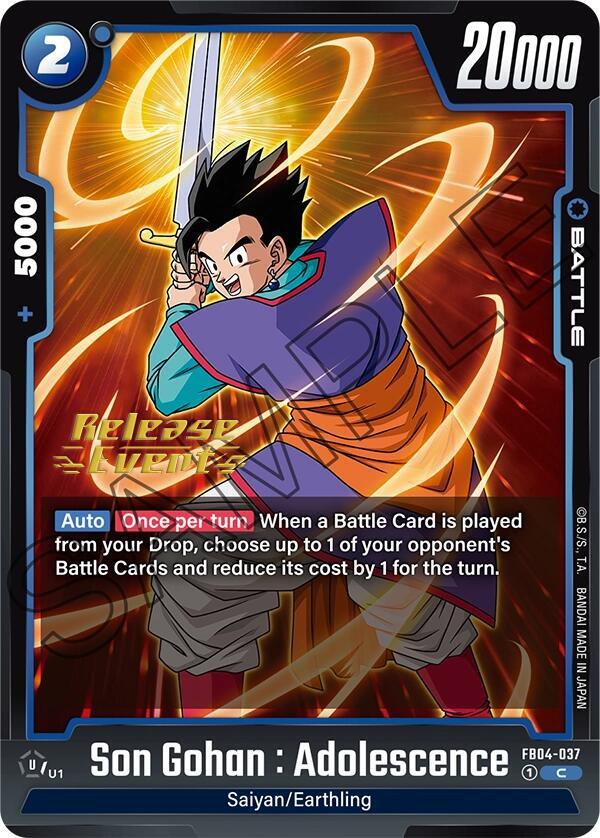 Son Gohan : Adolescence FB04-037 card from Ultra Limit Release Event Cards