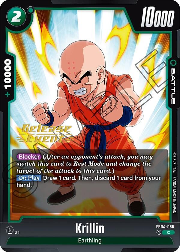 Krillin FB04-055 card from Ultra Limit Release Event Cards