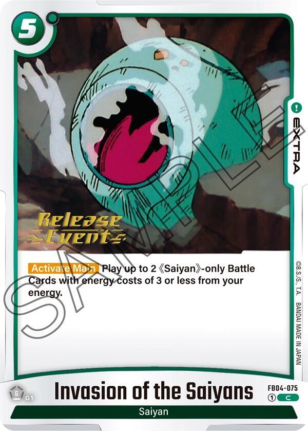 Invasion of the Saiyans FB04-075 card from Ultra Limit Release Event Cards