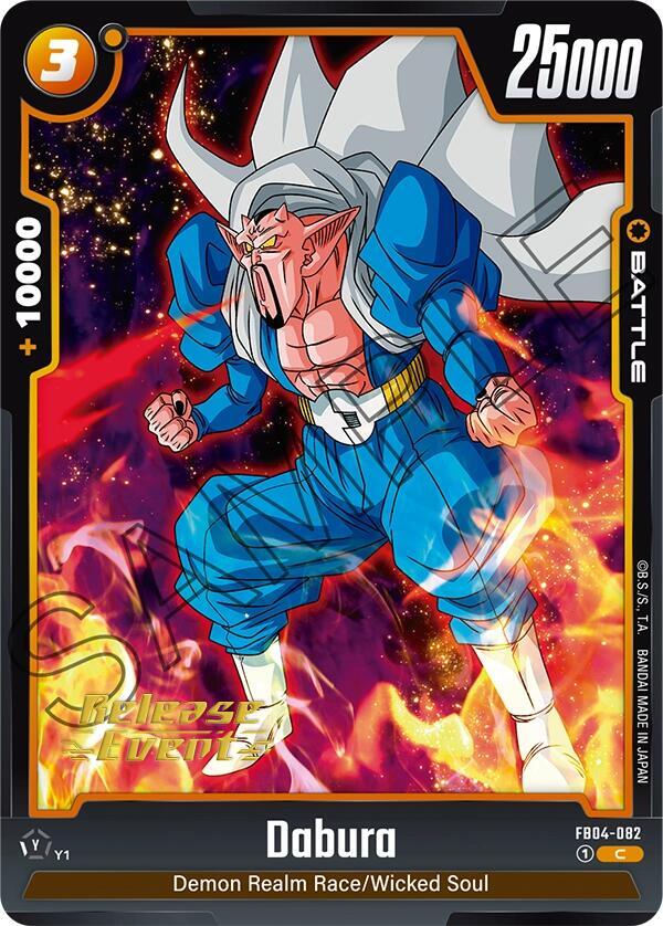 Dabura FB04-082 card from Ultra Limit Release Event Cards