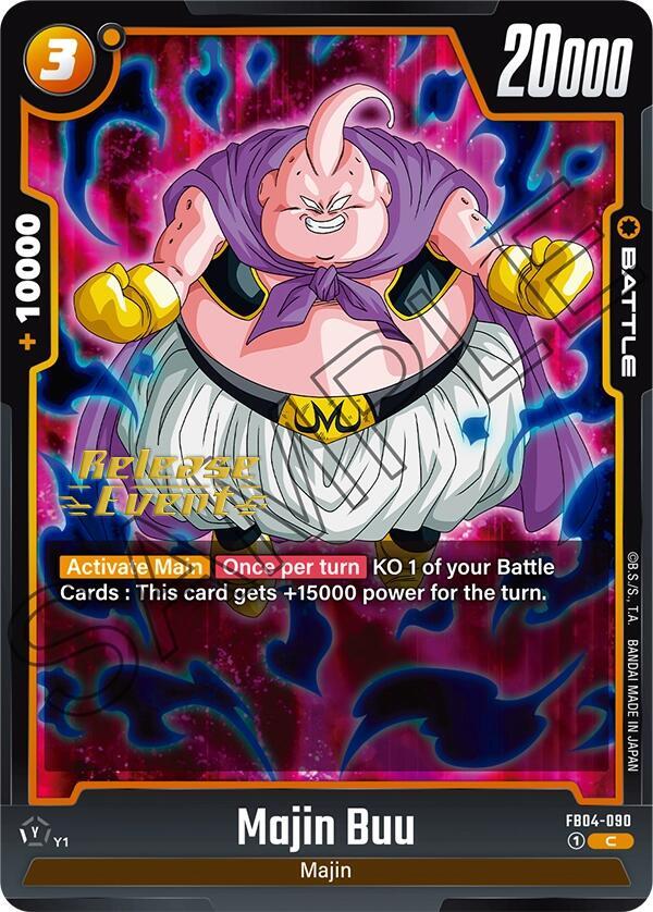 Majin Buu FB04-090 card from Ultra Limit Release Event Cards