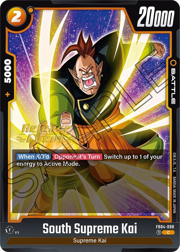 South Supreme Kai FB04-098 card from Ultra Limit Release Event Cards