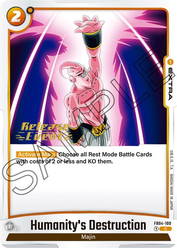 Humanity's Destruction FB04-100 card from Ultra Limit Release Event Cards