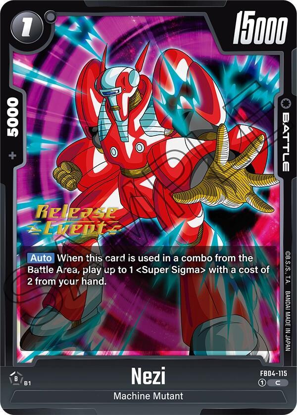 Nezi FB04-115 card from Ultra Limit Release Event Cards