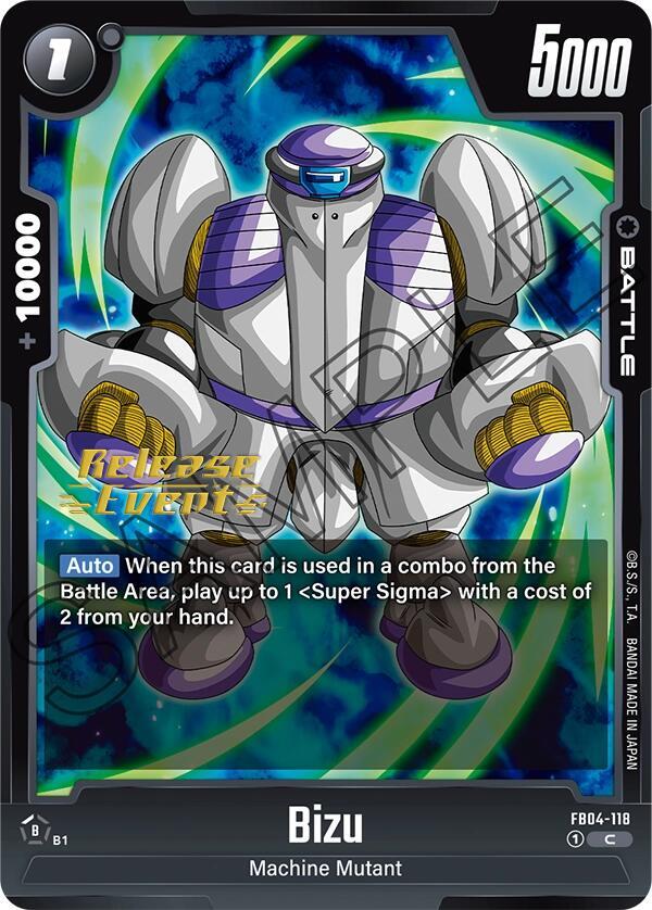 Bizu FB04-118 card from Ultra Limit Release Event Cards