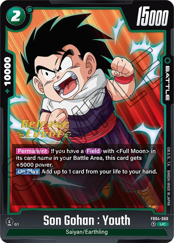 Son Gohan : Youth FB04-060 card from Ultra Limit Release Event Cards
