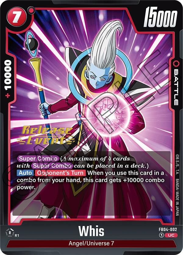 Whis FB04-002 card from Ultra Limit Release Event Cards