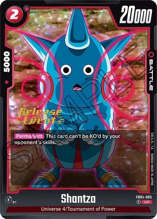 Shantza FB04-005 card from Ultra Limit Release Event Cards