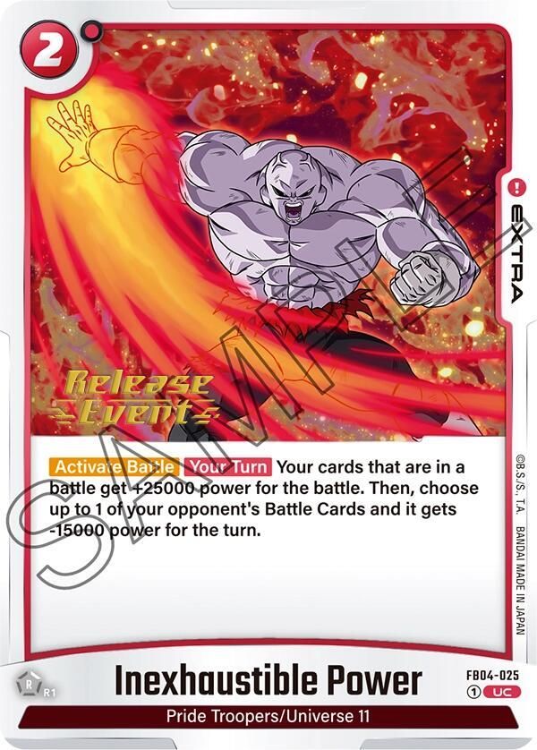 Inexhaustible Power FB04-025 card from Ultra Limit Release Event Cards