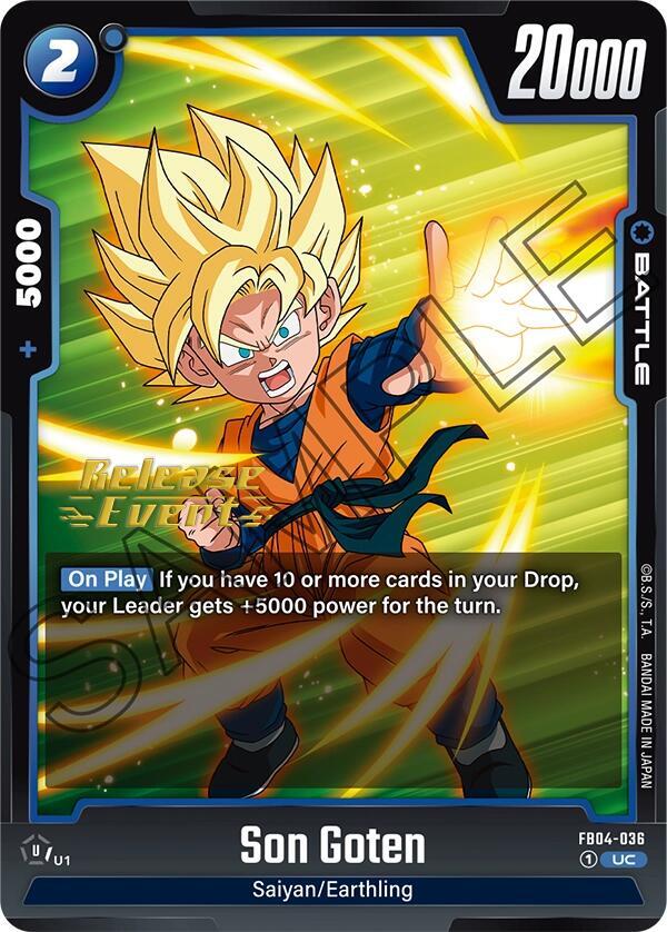 Son Goten FB04-036 card from Ultra Limit Release Event Cards