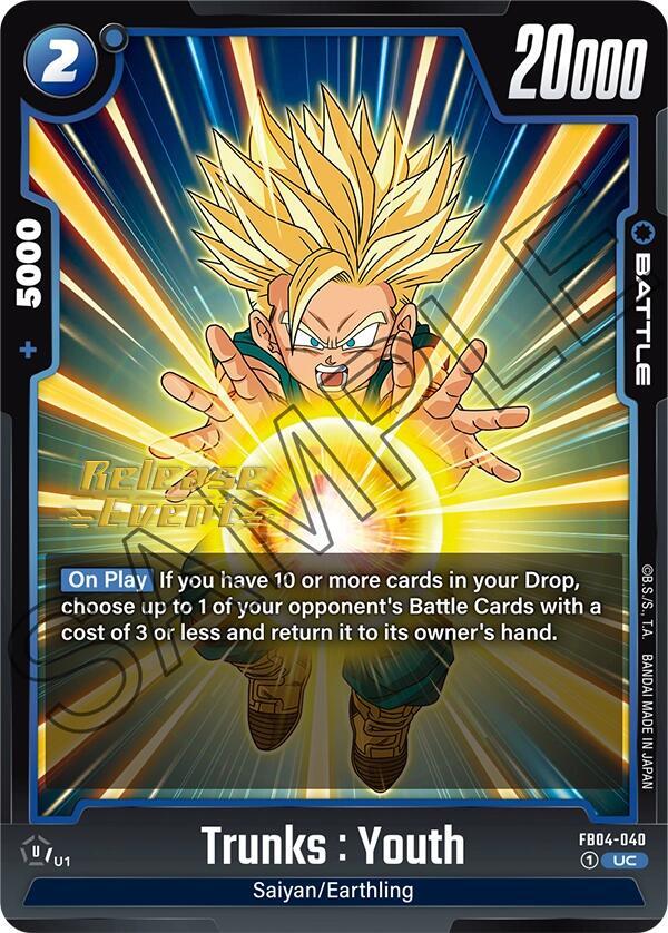 Trunks : Youth FB04-040 card from Ultra Limit Release Event Cards