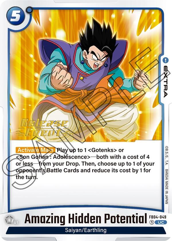Amazing Hidden Potential FB04-049 card from Ultra Limit Release Event Cards