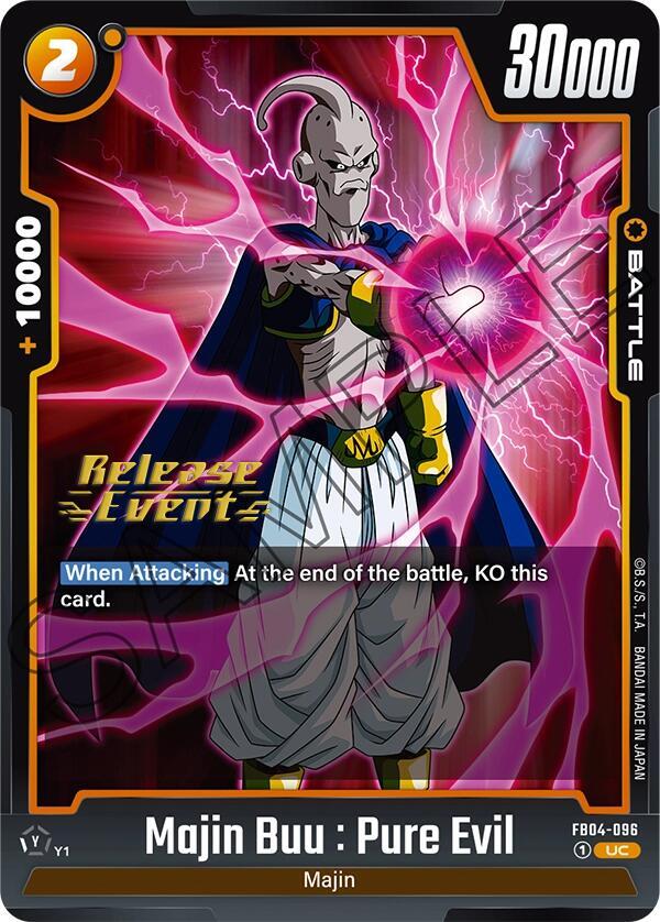 Majin Buu : Pure Evil FB04-096 card from Ultra Limit Release Event Cards
