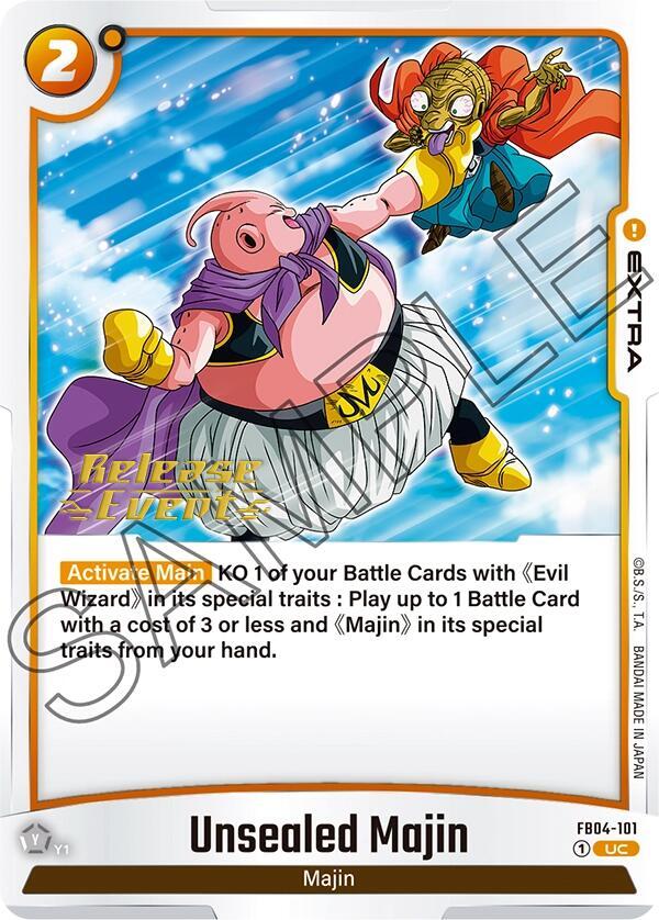 Unsealed Majin FB04-101 card from Ultra Limit Release Event Cards