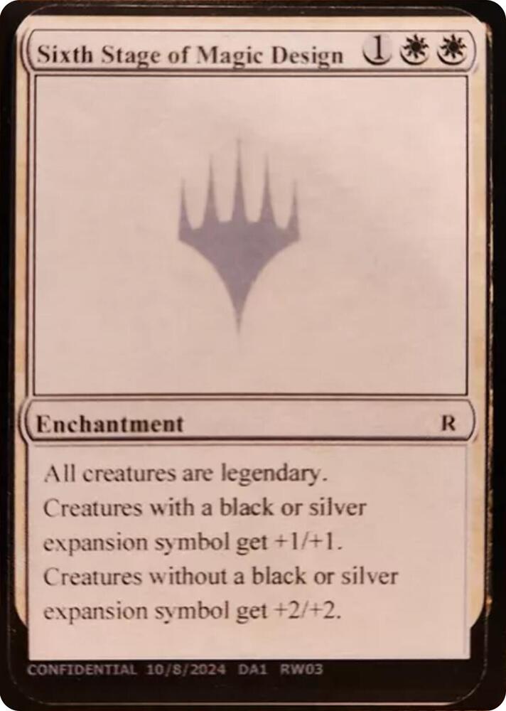 Sixth Stage of Magic Design card from Un-Known Event Playtest Cards