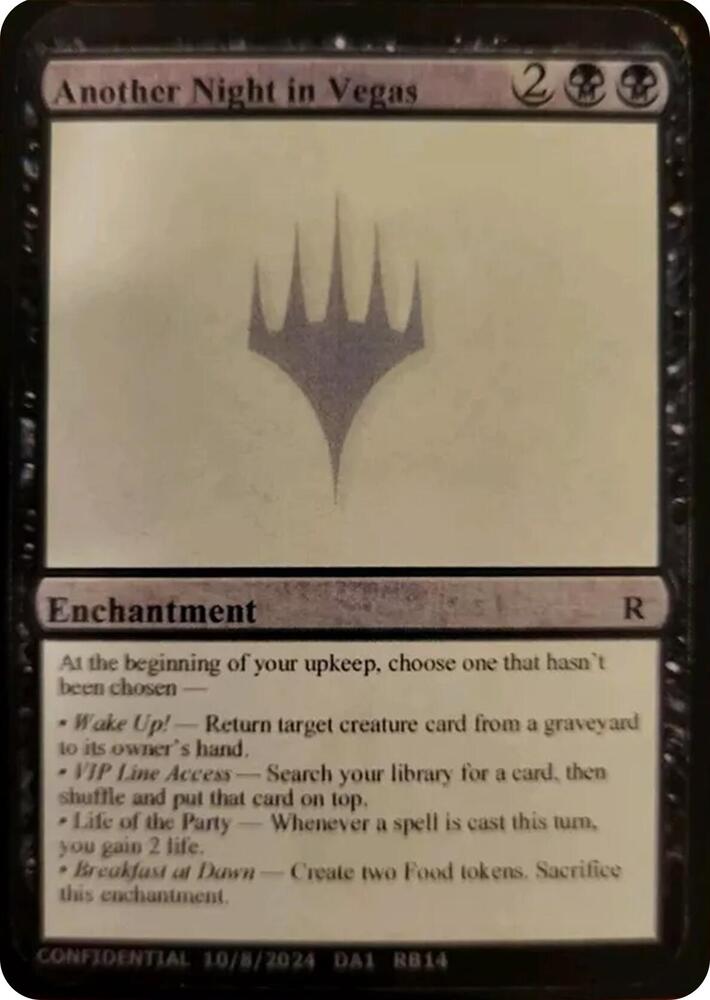 Another Night in Vegas card from Un-Known Event Playtest Cards
